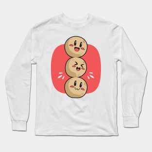 Three cute potato/egg/meatballs Long Sleeve T-Shirt